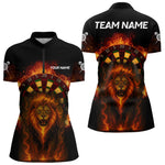 Blisscorners Darts Dartboard Flame Lion Dart Shirts Custom Dart Team Shirt For Men, Dart Jerseys