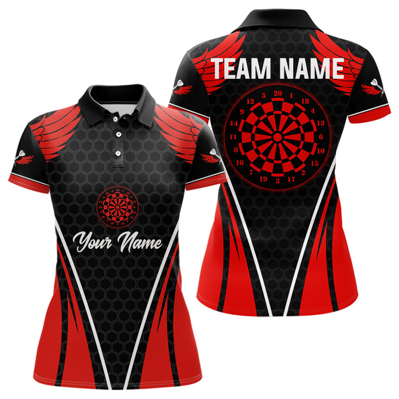 Blisscorners Darts Halftone Pattern Dartboard Custom Red Dart Shirt For Men, Dart Team Jerseys