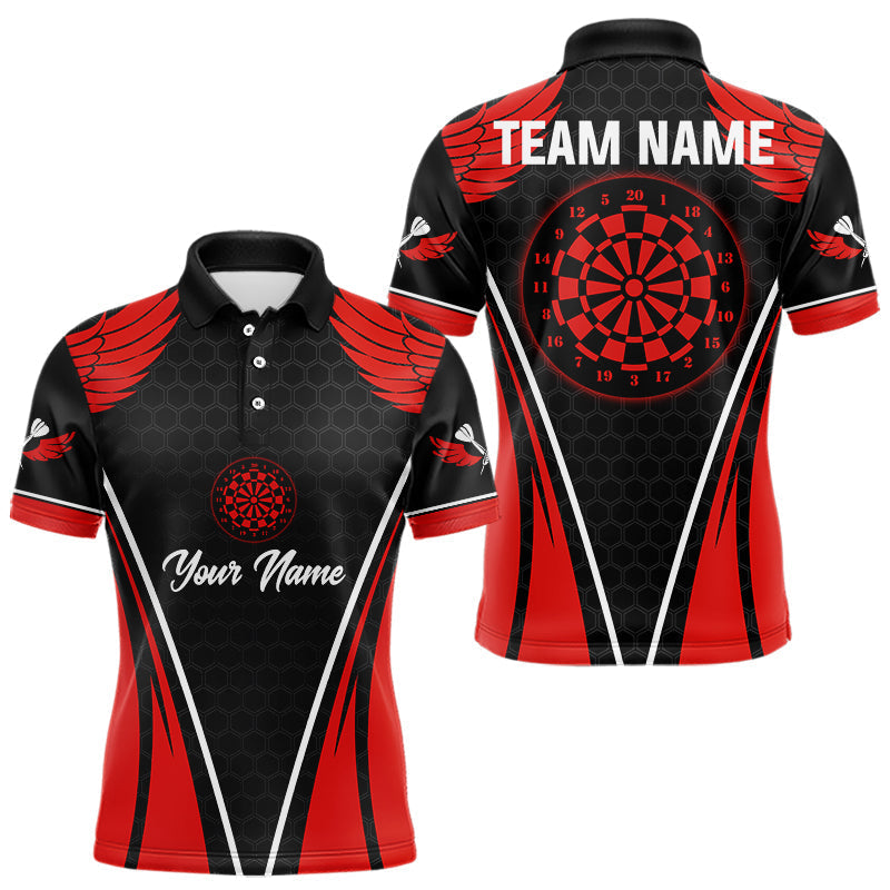 Blisscorners Darts Halftone Pattern Dartboard Custom Red Dart Shirt For Men, Dart Team Jerseys