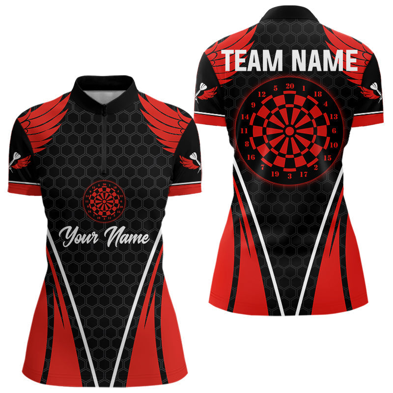 Blisscorners Darts Halftone Pattern Dartboard Custom Red Dart Shirt For Men, Dart Team Jerseys