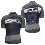 Blisscorners Grey Modern Grunge Dartboard Men's Darts Shirt - Custom Name For Dart Players MT1006