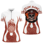 Blisscorners Skull Firefighter Orange-White Custom Flame Dart Shirt For Men, Dart Team Jerseys