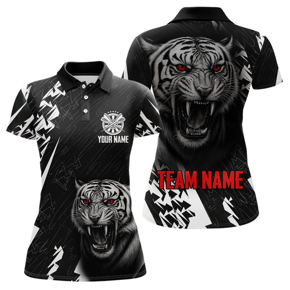 Blisscorners Dark Lion Dartboard Men's Darts Polo Shirt - Custom Name For Players LM1307