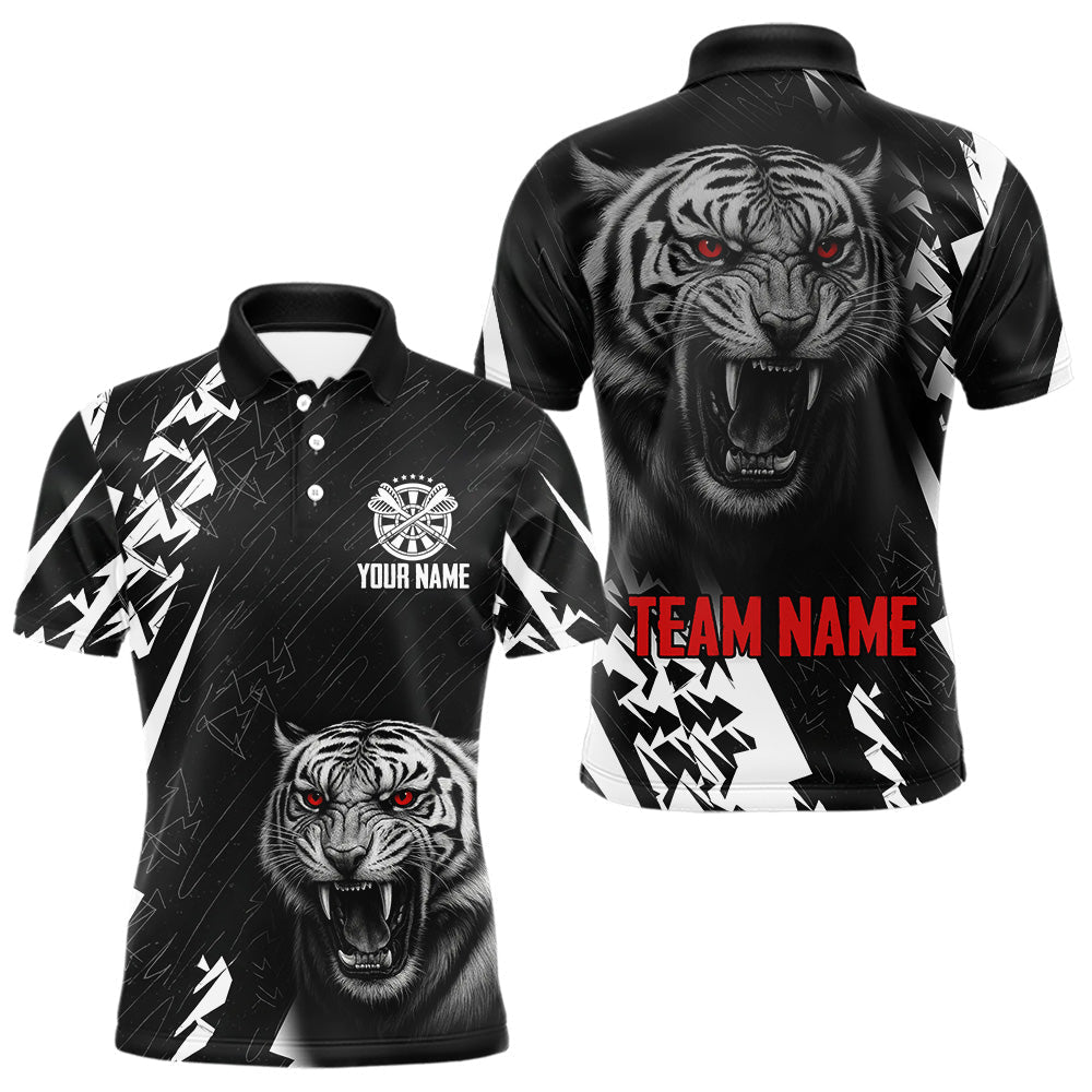 Blisscorners Dark Lion Dartboard Men's Darts Polo Shirt - Custom Name For PlayersLM1307