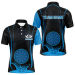 Blisscorners Azure Water Lightning Dartboard & Fish Darts Shirt For Men - Custom Name & Team LM3006