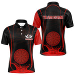 Blisscorners Red Water Lightning Dartboard & Fish Darts Shirt For Men - Custom Name & Team LM3006