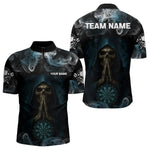 Blisscorners The Reaper & Dartboard Smoke Pattern Darts Team Shirt For Men – Customizable NameMT0306