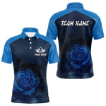 Blisscorners Dripping Dartboard & Navy Roses Darts Shirt For Men - Customizable Name & Team MT1006