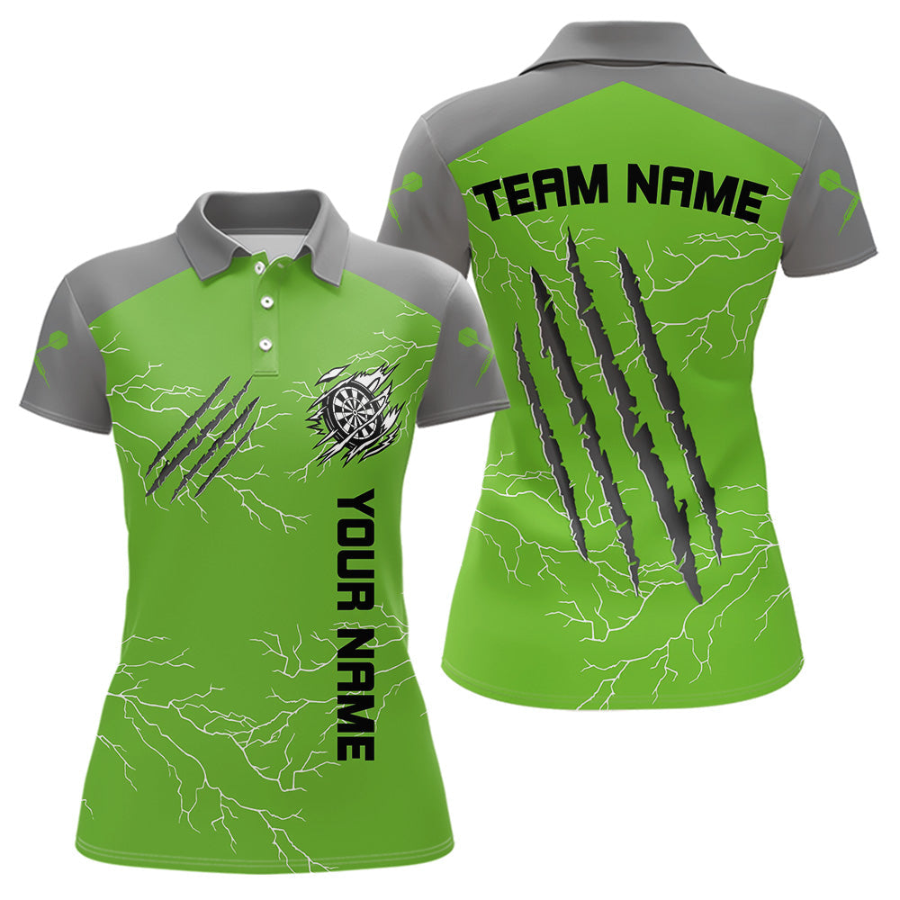 Blisscorners Grey Scratches & White Thunders Men's Darts Shirt - Custom Name For Dart Players