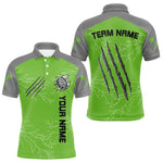 Blisscorners Grey Scratches & White Thunders Men's Darts Shirt - Custom Name For Dart Players