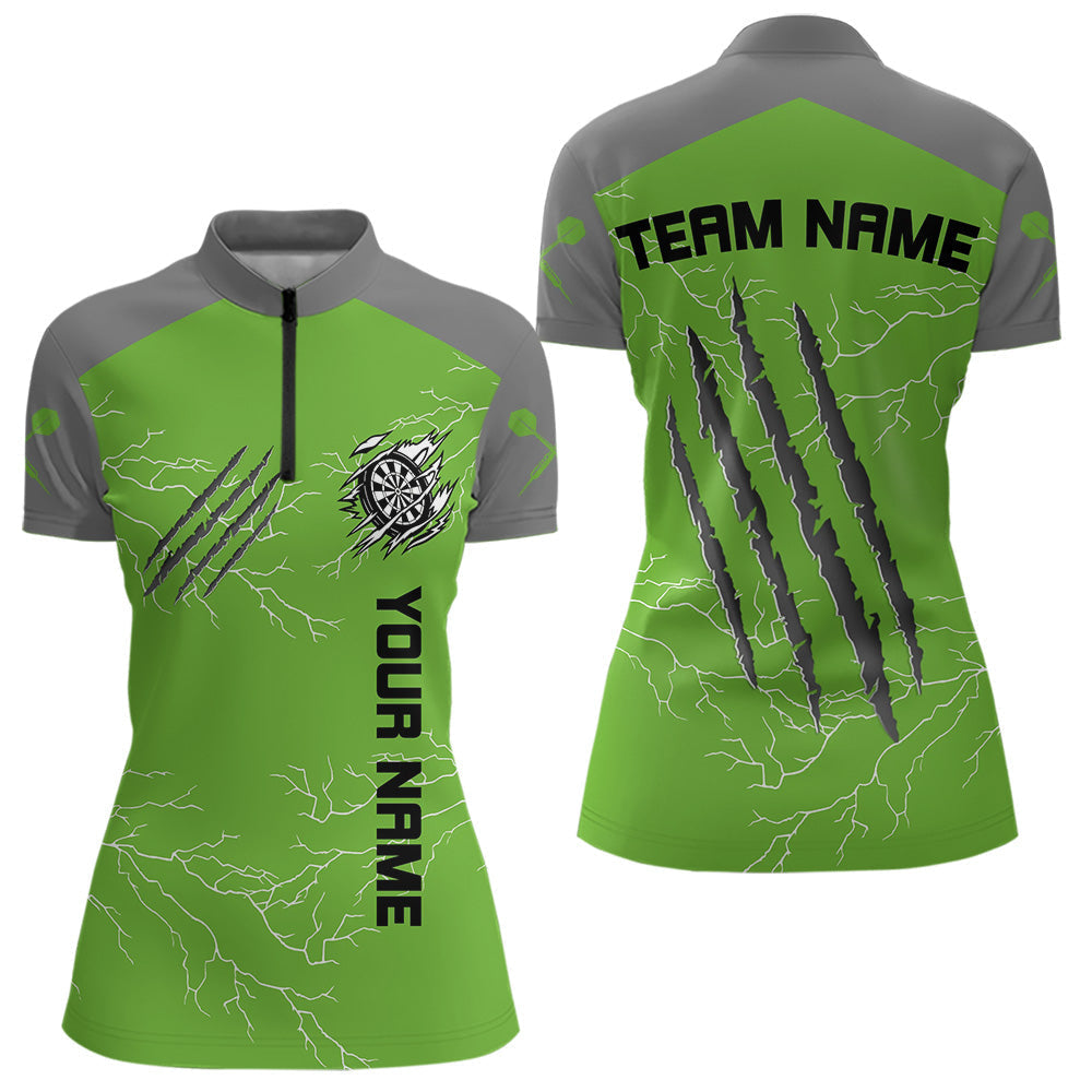 Blisscorners Grey Scratches & White Thunders Men's Darts Shirt - Custom Name For Dart Players