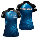 Blisscorners Galaxy-Themed Darts In Space Men's Darts Shirt - Custom Name For Dart Players