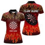 Blisscorners Custom Flame Pattern Red Dartboard Flame Dart Shirt For Men, Dart Jerseys