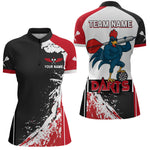 Blisscorners Fiery Rooster Fury Dart Arrow Men's Funny Darts Shirt - Custom Name For Darts Jersey MT1706