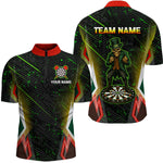 Blisscorners Green Skeleton With Urban Neon Men's Dart Shirt - Custom Name For Darts Jersey LM1506