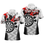 Maxxcorners Dartboard Halftone Hexagon Grunge Darts Shirt For Men - Personalized Name For Players MT0307