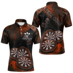 Maxxcorners Triple Dartboards Grunge Darts Shirt For Men Custom Name For Players | Opt2 - Red MT0307
