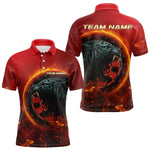 Blisscorners Panther Flaming Dartboard Custom Darts Polo Shirt For Men - Darts Team Jersey MT1007