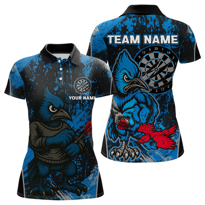 Blisscorners Navy Jay Scratched Dartboard Grunge Darts Shirt For Men - Custom Dart Player Jersey LM2206