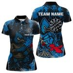 Blisscorners Navy Jay Scratched Dartboard Grunge Darts Shirt For Men - Custom Dart Player Jersey LM2206