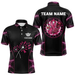 Blisscorners Lightning Pink Ribbons Dartboard Darts Shirt For Men - Custom Name & Team Jersey LM3006