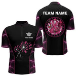 Blisscorners Lightning Pink Ribbons Dartboard Darts Shirt For Men - Custom Name & Team Jersey LM3006