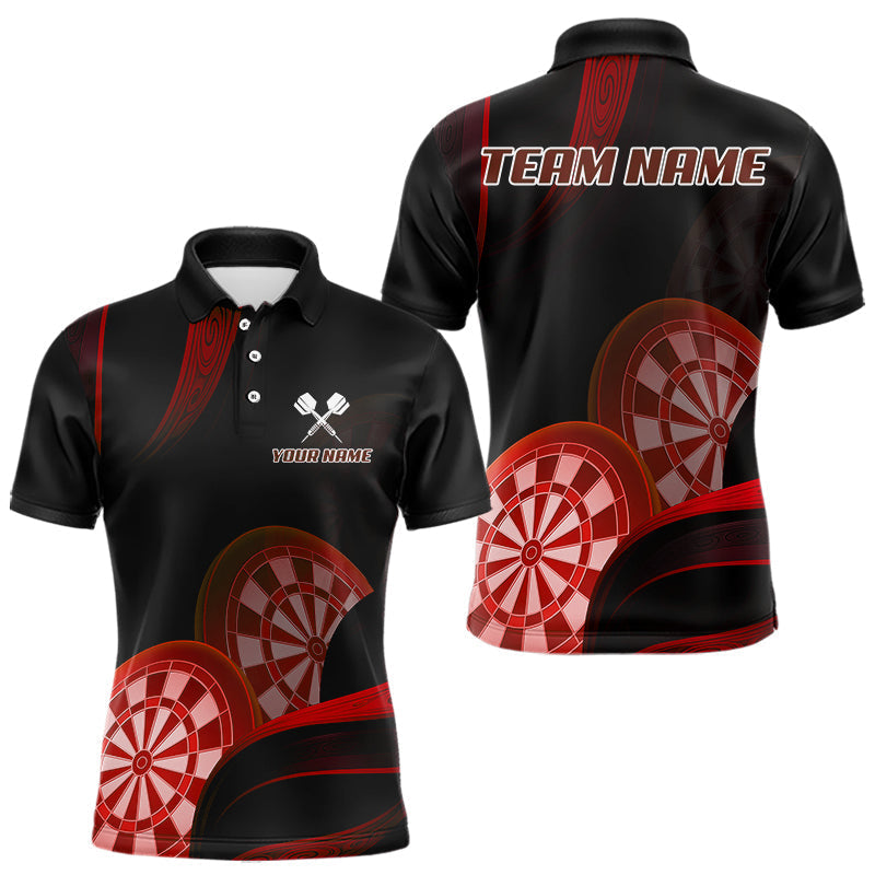 Blisscorners Three Red-Dartboard 3D Tribals Dart Shirt For Men - Custom Name & Team Jersey LM3006