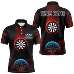 Blisscorners Thunder Dartboards Men's Darts Shirt - Custom Name & Team | Opt1 - Blue Red LM3006