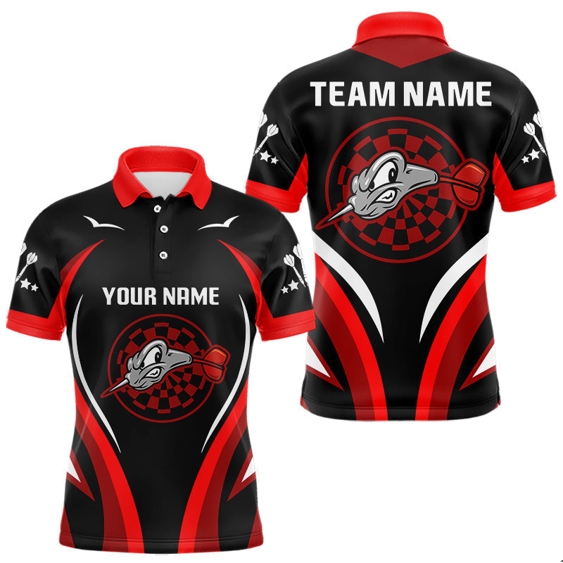 Blisscorners Red Darts Arrow & Dartboard Funny Darts Shirt For Men - Custom Team & Player Name LM1625