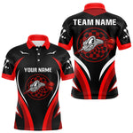 Blisscorners Red Darts Arrow & Dartboard Funny Darts Shirt For Men - Custom Team & Player Name LM1625