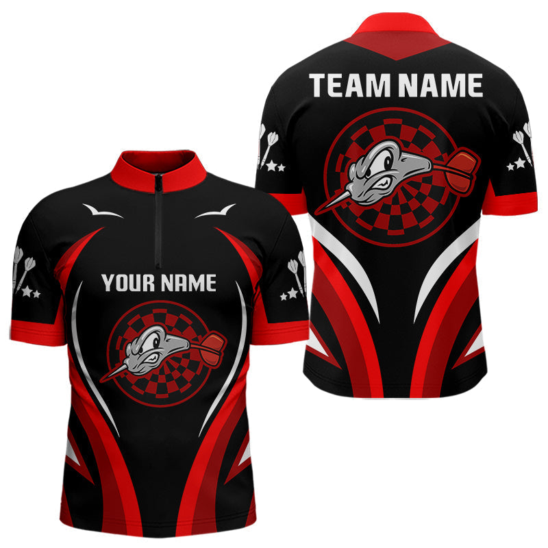 Blisscorners Red Darts Arrow & Dartboard Funny Darts Shirt For Men - Custom Team & Player Name LM1625