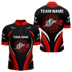 Blisscorners Red Darts Arrow & Dartboard Funny Darts Shirt For Men - Custom Team & Player Name LM1625