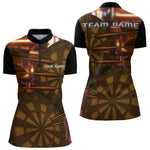 Blisscorners Gold Dartboard & Dart Arrows Pattern, Darts Team Shirt For Men - Customizable Name