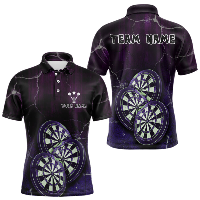 Maxxcorners Triple Dartboards Custom Grunge Darts Team Shirt For Men | Opt3 - Blue Purple MT0307