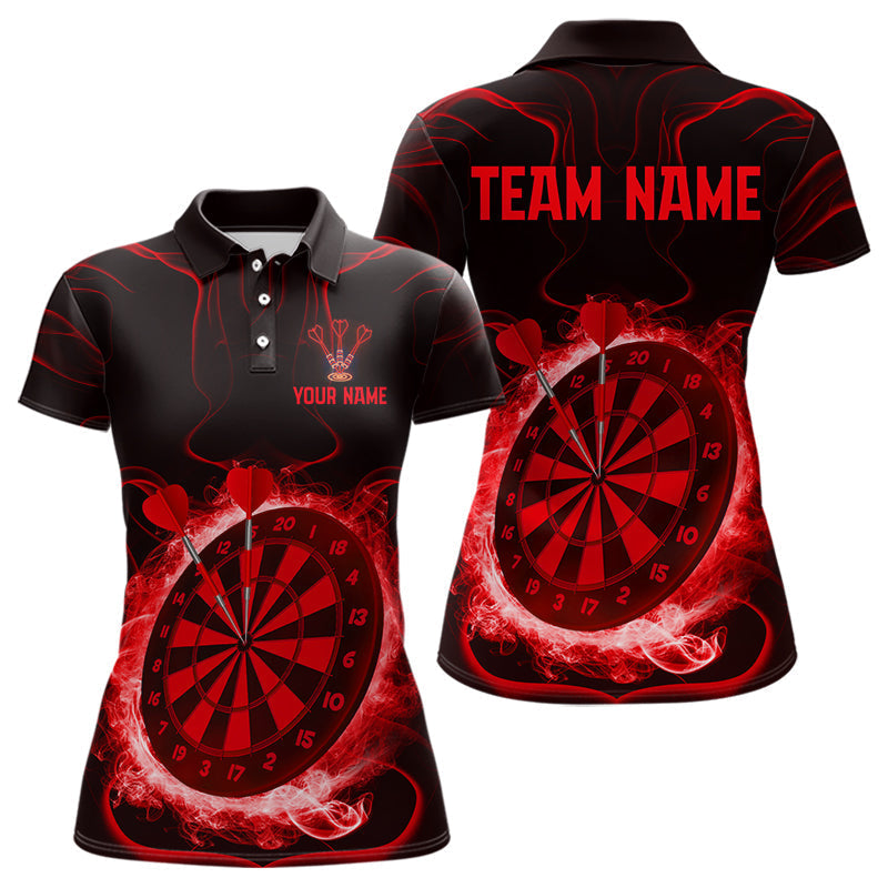 Blisscorners Lightning Smoke Red Dartboard Men's Darts Shirt - Custom Name For Darts Jersey LM1506