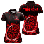 Blisscorners Lightning Smoke Red Dartboard Men's Darts Shirt - Custom Name For Darts Jersey LM1506