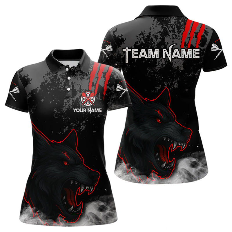 Blisscorners Black Darts Wolf Shirt Grunge Pattern For Men - Custom Team & Player Name LM1625