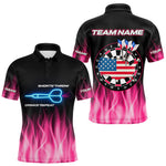 Maxxcorners US Flag Dartboard & Dart Arrows Custom Flaming Darts Shirt For Men | Opt1 - Pink MT0307