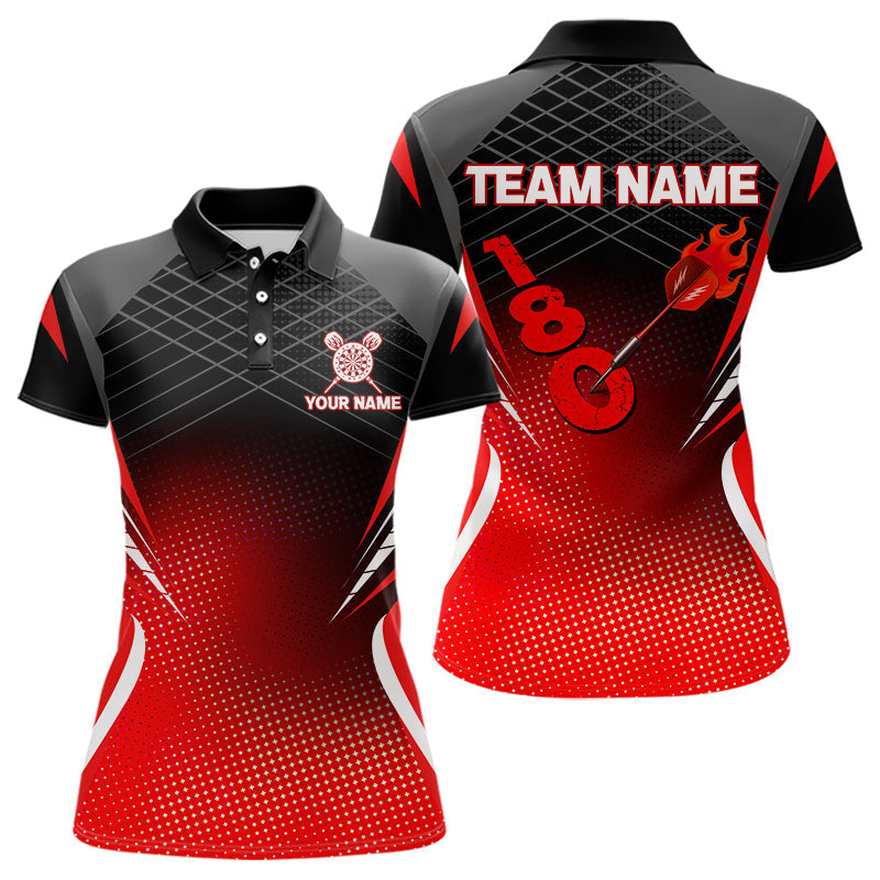 Blisscorners Flaming Dart Arrow In 180 Score Men's Darts Shirt - Custom Name For Dart Players