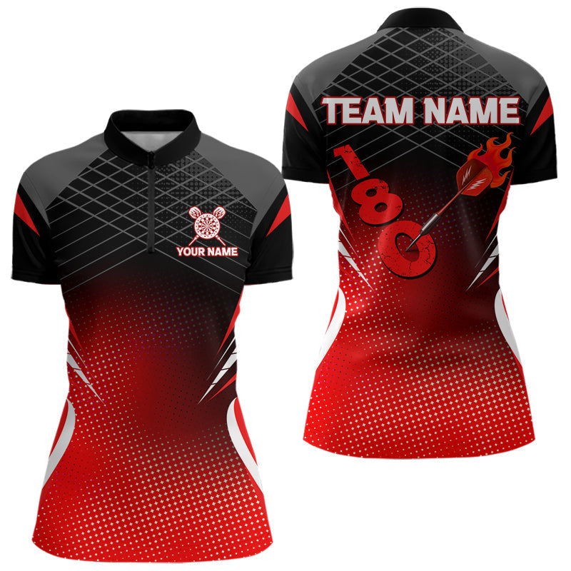 Blisscorners Flaming Dart Arrow In 180 Score Men's Darts Shirt - Custom Name For Dart Players