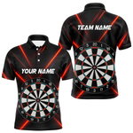 Blisscorners Men's Personalized Darts Shirt With Red Laser Streaks And Dual Dartboards