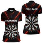 Blisscorners Men's Personalized Darts Shirt With Red Laser Streaks And Dual Dartboards