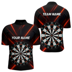 Blisscorners Men's Personalized Darts Shirt With Red Laser Streaks And Dual Dartboards