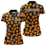 Blisscorners Funny Orange Humburger Bowling Shirt for Men Bowling Team League Polo & Quarter-Zip Bowling Jersey MT1607