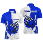 Blisscorners Custom Sharp Claws Bowling Shirt Blue Men Women Team Bowling Flaming Jerseys