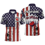 Blisscorners US Patriotic Bowling Shirts Custom American Bowling Jersey for Men Women Team