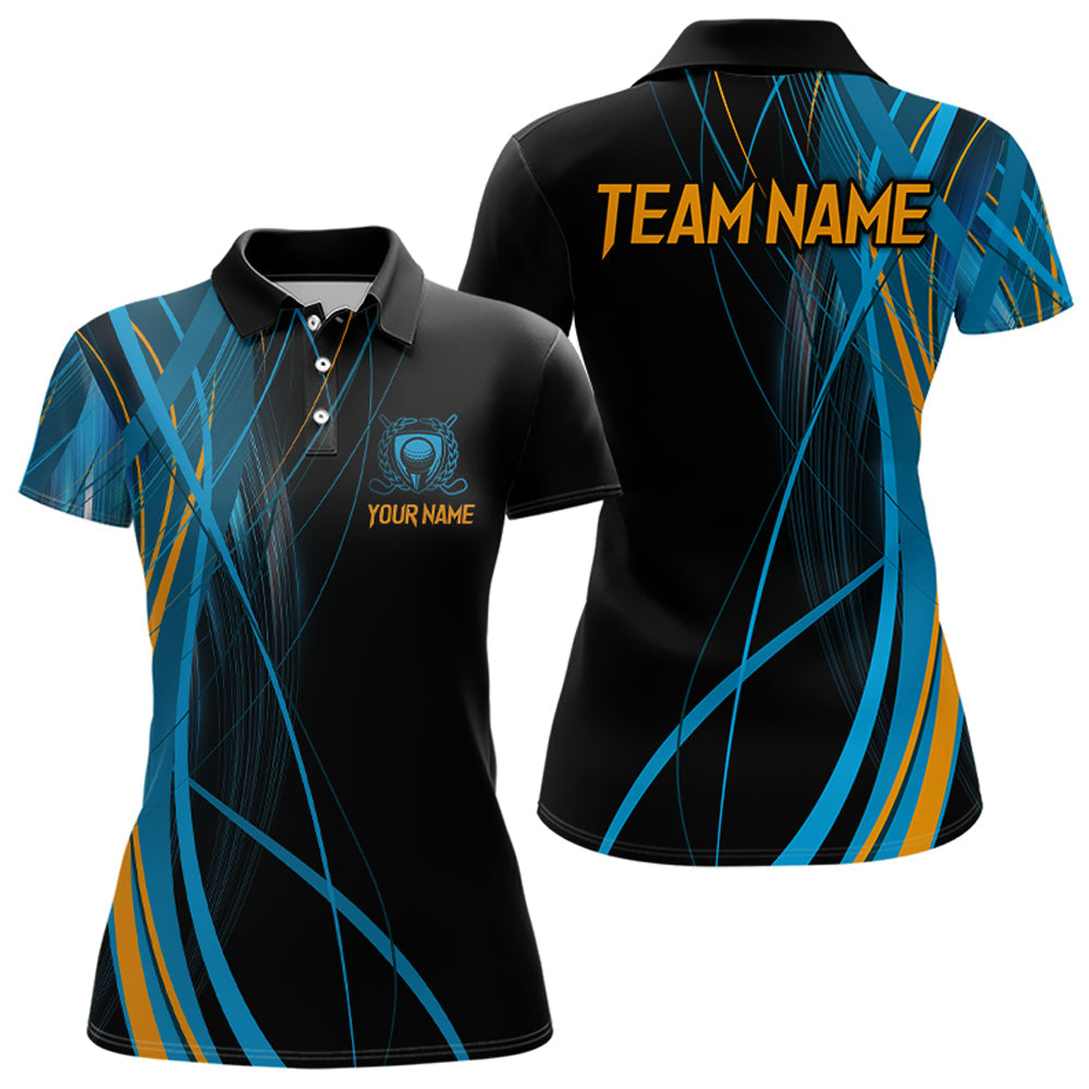 Blisscorners Custom Blue and Black Golf Polo Shirt for Men Women Golf Shirts Team Golf Apparel LM2007