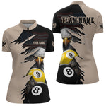 Blisscorners Personalized American Flag Eagle 8 & 9 Billiard Jersey for Men Billiard Shirt Polo & 1/4 Zip