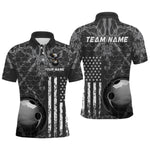 Blisscorners Custom Eagle US Flag Bowling Men Bowling Shirt Polo & Quarter-Zip Bowling Team Jerseys MT2306