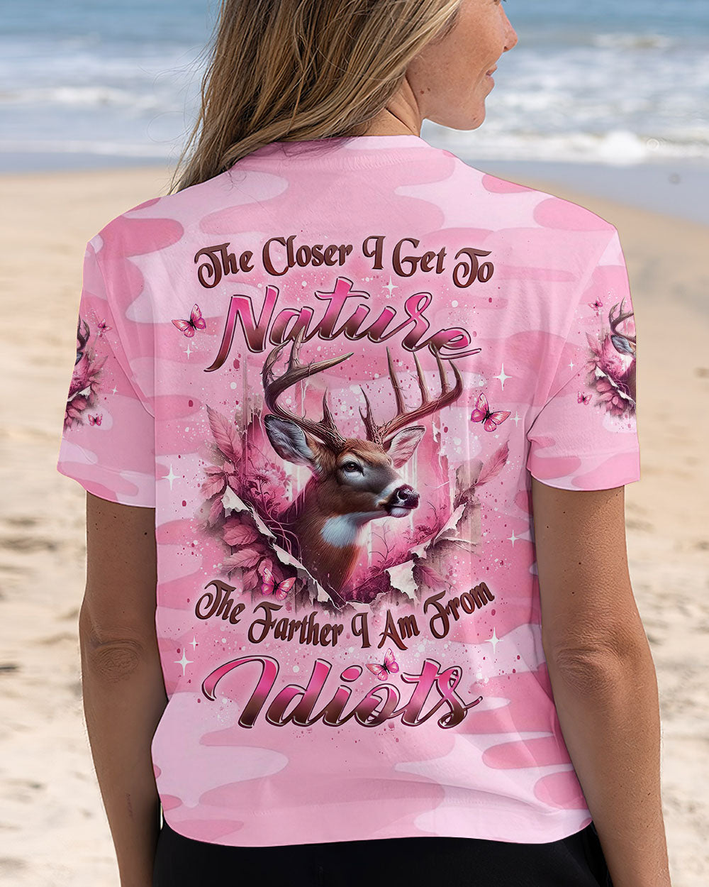 BLISSCORNERS THE CLOSER I GET TO NATURE DEER ALL OVER PRINT